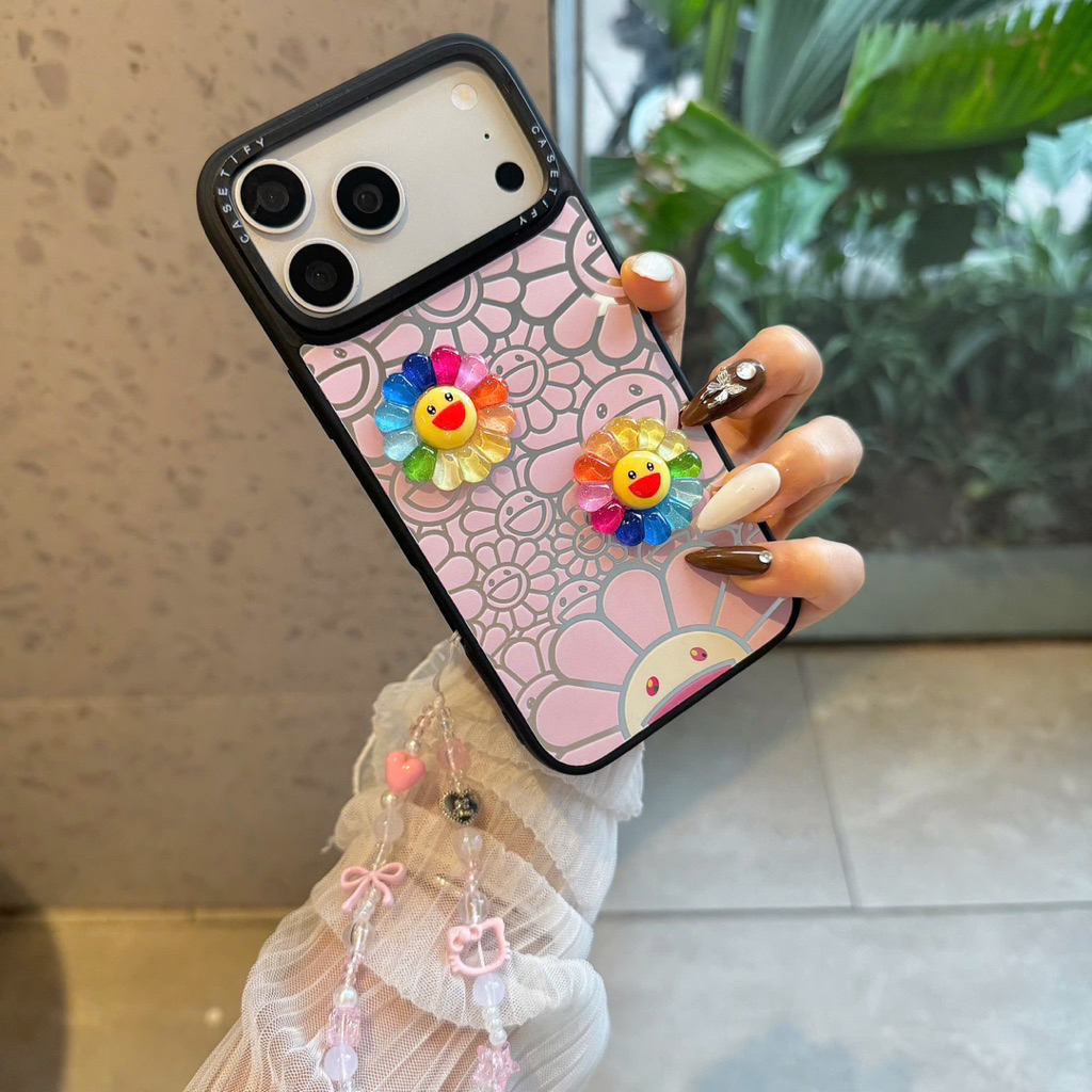 Case Iphone Ốp Lưng Hoa Cúc G-Dragon Rainbow Cute Smile Pop 🌈-Nắng Case