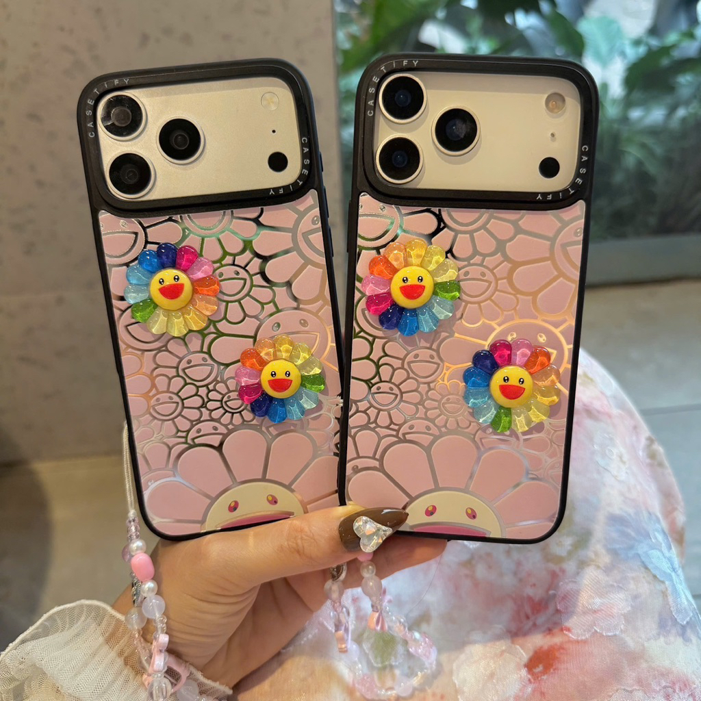 Case Iphone Ốp Lưng Hoa Cúc G-Dragon Rainbow Cute Smile Pop 🌈-Nắng Case