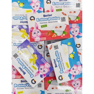 Pudding Burine Cho Bé Ăn Dặm Từ 6 Tháng - Vị Vani/Chuối Bổ Sung Năng Lượng (Vỉ 6 hũ x 50g)
