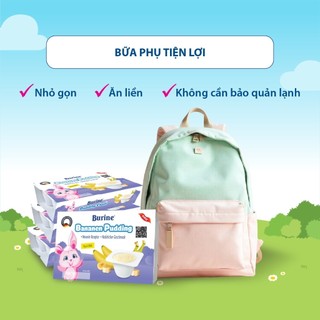 Pudding Burine Vị Vani/Chuối Cho Bé Ăn Dặm Từ 6 Tháng, Bổ Sung Năng Lượng (6 Hũ x 50g) - Minizon