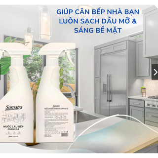 Nước lau bếp Sumatra hương chanh sả 500ml lau đa năng đánh bay dầu mỡ giúp bề mặt bếp luôn sáng bóng