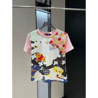 Áo phông cotton cổ tròn cộc tay hình chó & gấu form babytee #20537