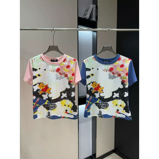 Áo phông cotton cổ tròn cộc tay hình chó & gấu form babytee #20537