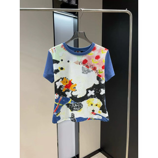 Áo phông cotton cổ tròn cộc tay hình chó & gấu form babytee #20537