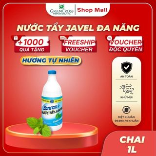 Nước Tẩy Đa Năng ZonRox Javel 1 Lít – Tẩy Trắng Vết Bẩn Hiệu Quả