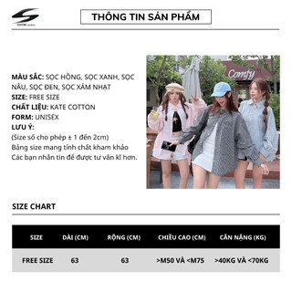 [SẢN PHẨM MỚI] Áo Sơ Mi Sọc Caro Free Size SSS.A Form Boxy Unisex Nhiều Màu Nam Nữ SSSTORE.Aesthetic