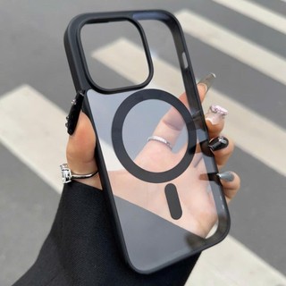 Ốp Lưng Trong Suốt Từ Tính Cho iPhone 17 16 15 14 13 12 11 Xs Pro Max 11pro 7 8 Plus XSM XR Sang Trọng Đơn Giản