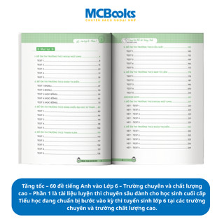 Sách - Combo Tăng Tốc – 60 Đề Tiếng Anh Vào Lớp 6 – Trường Chuyên Và Chất Lượng Cao MCbooks