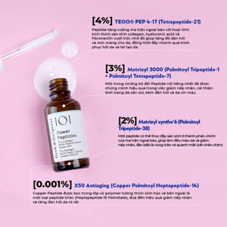 Tinh Chất Geek & Gorgeous Power Peptides Tăng Sinh Collagen, Giảm Nếp Nhăn, Phục Hồi 30ml Duduhouse