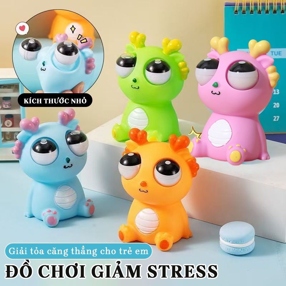 Pop-Out Eye Dragon Squeeze Toy - Giảm áp lực Cảm giác Squishy, Bóng chống căng thẳng buồn cười, Đồ chơi lo lắng lý tưởng