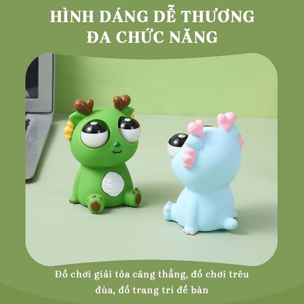 Pop-Out Eye Dragon Squeeze Toy - Giảm áp lực Cảm giác Squishy, Bóng chống căng thẳng buồn cười, Đồ chơi lo lắng lý tưởng