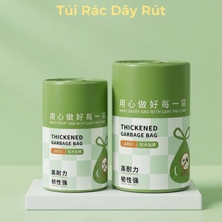 TÚI RÁC CÓ DÂY RÚT KHỬ MÙI THƠM – COMBO 2 CUỘN – TÚI RÁC CHỊU LỰC DÀY DAI, CHỐNG MUỖI CÔN TRÙNG