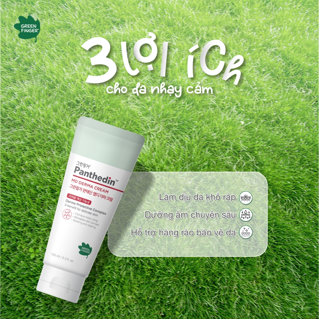 Kem Derma GreenFinger Panthedin 100ml Dịu Nhẹ, Bảo Vệ Làn Da Bé Yêu