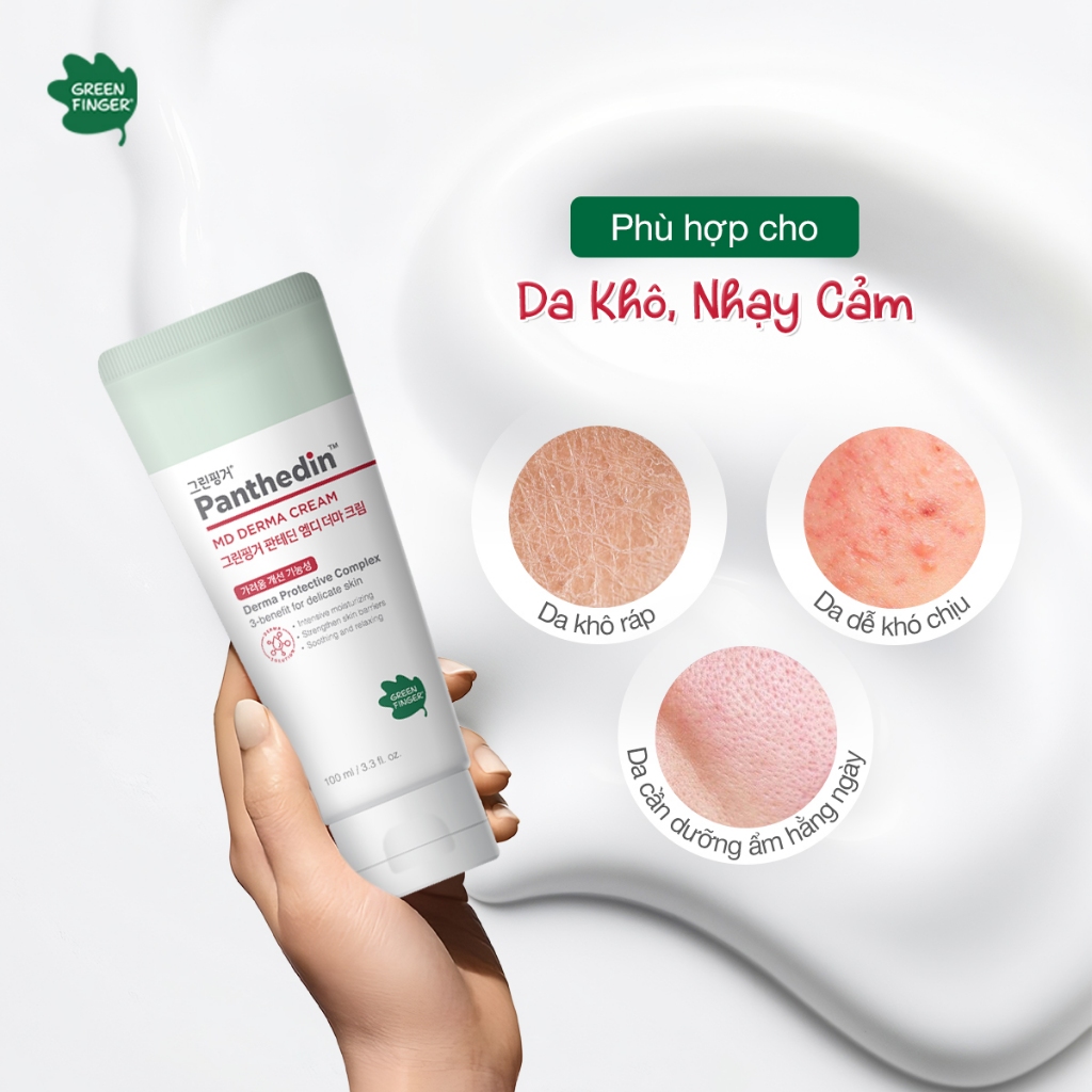 Kem Derma GreenFinger Panthedin 100ml Dịu Nhẹ, Bảo Vệ Làn Da Bé Yêu