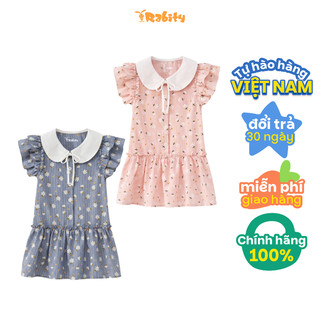 Đầm thô ngắn tay bé gái Rabity 950.113