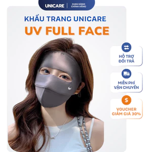 Khẩu Trang Full Face Unicare Chính Hãng, Khẩu Trang Toàn Mặt Chống Tia UV 2 Lớp Có Gọng UPF50+