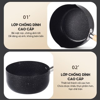 Chảo Chống Dính ANREE 20cm Lòng Sâu - Dùng Mọi Loại Bếp - Chiên Xào Nấu Đa Năng