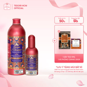 Combo Sữa tắm 500ml & Nước hoa 100ml Tesori d' Oriente lưu hương đến 8h nhập khẩu chính hãng từ Ý