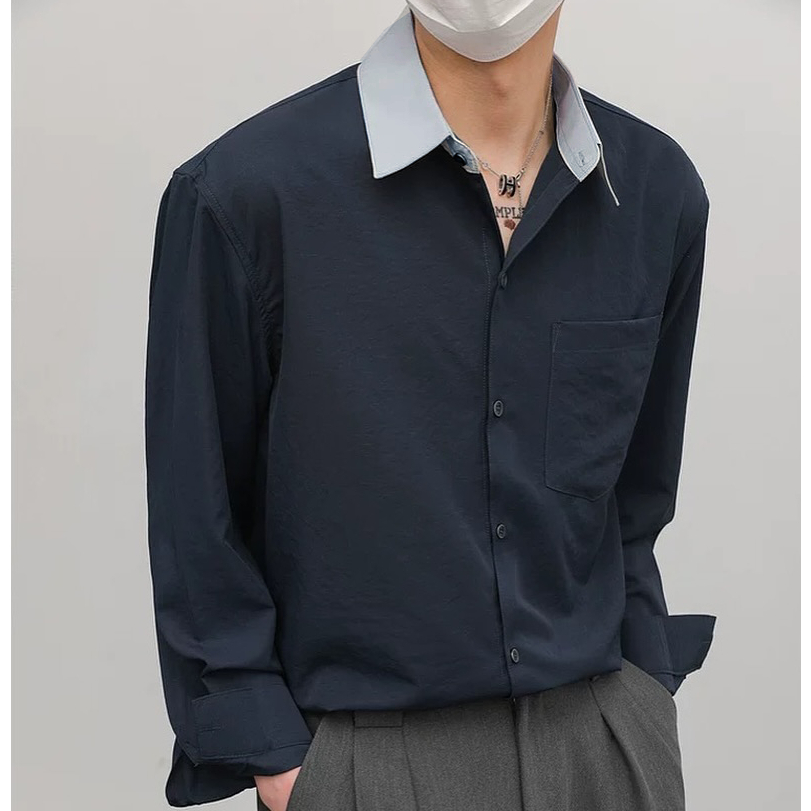 Áo Sơ Mi Nam Dài Tay Chất Đũi Cotton Cao Cấp Phối Cổ Bẻ Nhiều Màu Halley A51