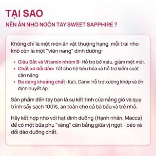 [NHẬP KHẨU ÚC] Nho khô ngón tay nguyên cành Little Gemz Sweet Sapphire Table Grapes 1kg