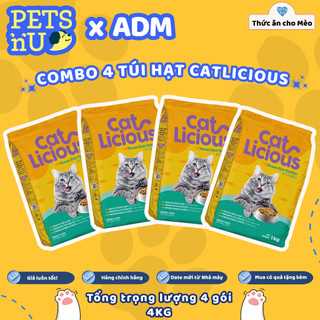 CHÍNH HÃNG] [GIÁ TỐT] [TIẾT KIỆM] [TẶNG QUÀ] Thức ăn hạt Catlicious cho mèo vị Cá biển túi 1kg