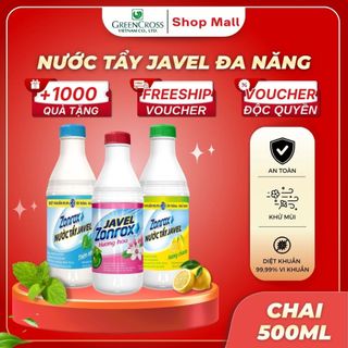 Nước Tẩy Đa Năng ZonRox Javel 500ml – Tẩy Trắng Vết Bẩn Hiệu Quả