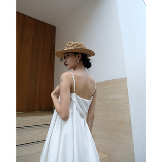 WHITE BY NHI - Đầm bí babydoll hai dây thắt nơ - POPPI DRESS