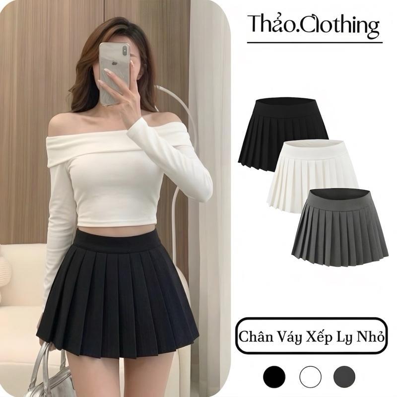 CHÂN VÁY XẾP LY NHỎ DÁNG NGẮN Chất Đẹp Có Quần Bảo Hộ Nữ S159