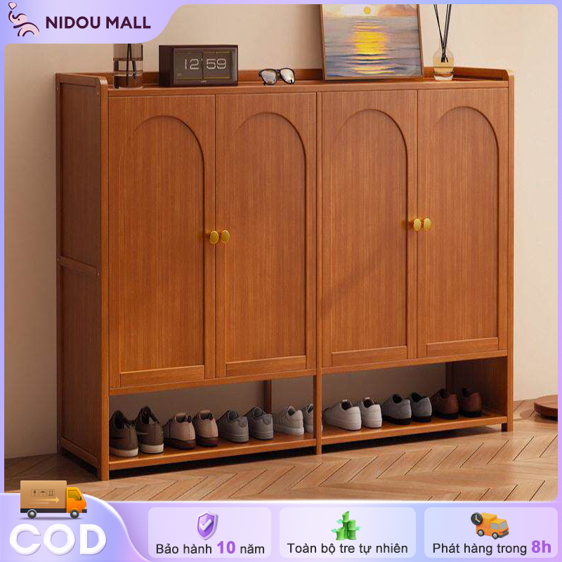 Tủ giày hình vòm phong cách Bắc Âu, làm từ gỗ cao cấp - Điểm nhấn hoàn hảo cho nội thất phòng khách