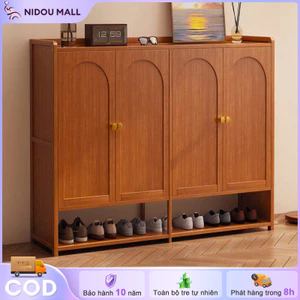 Tủ giày hình vòm phong cách Bắc Âu, làm từ gỗ cao cấp - Điểm nhấn hoàn hảo cho nội thất phòng khách