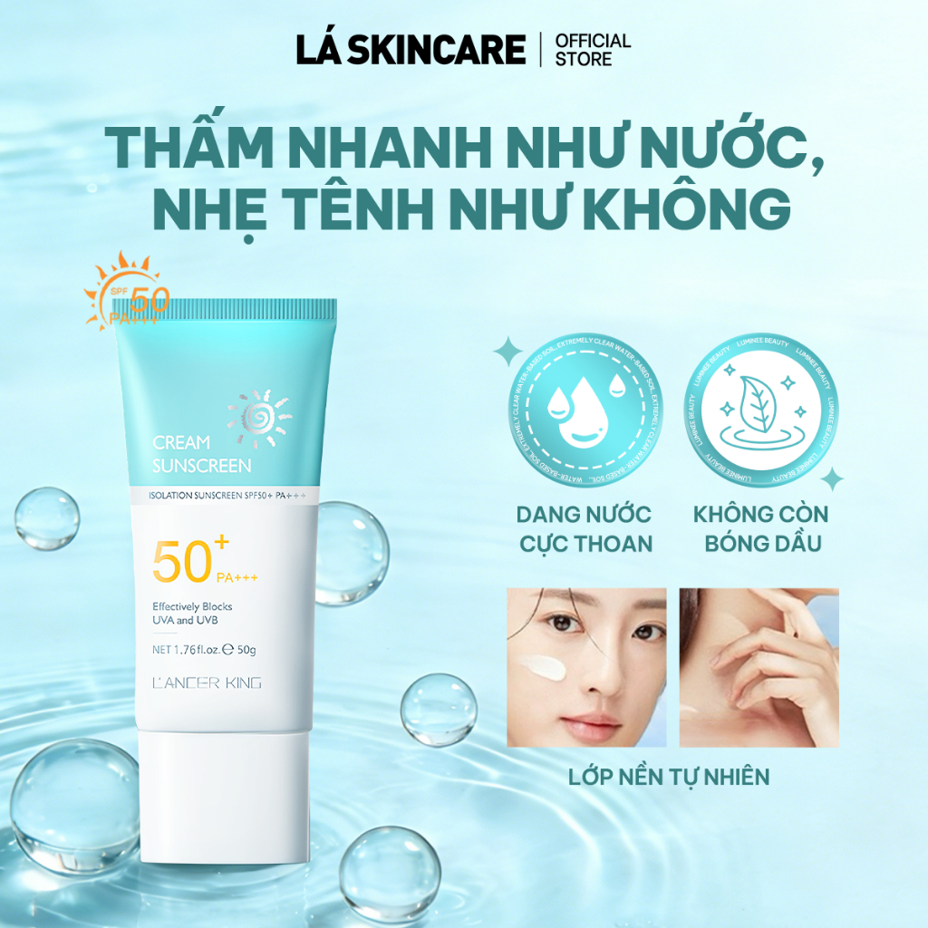 Kem Chống Nắng LK SPF50+++ Cho Da Dầu Mụn Thẩm Thấu Nhanh - Hình ảnh thực tế