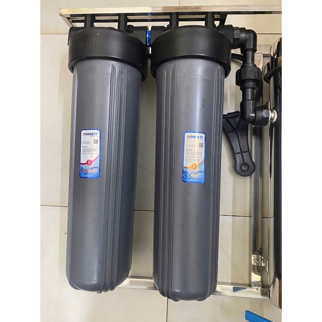 Bộ Máy Lọc Tổng Đầu Nguồn UF Bao Gồm 2 Lõi Béo+ Màng UF 3000 L/H Lõi 2 CTO Than Nén Dùng :Lọc Sinh Hoạt (Treo Tường)