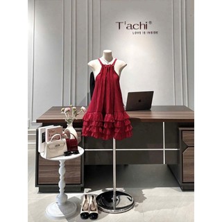 Đầm thời trang nữ chất tơ nến áo cổ yếm dịu dàng dáng phồng có hở lưng tặng kèm quần rời hợp đi chơi đi dạo
