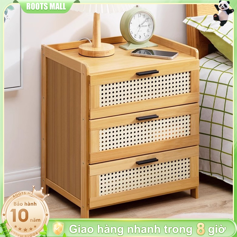 Tủ Đầu Giường  Gỗ Tự Nhiên Màu Sáng Thiết Kế Tối Giản Phong Cách Bắc Âu Kệ Đựng Đồ Phòng Ngủ Góc