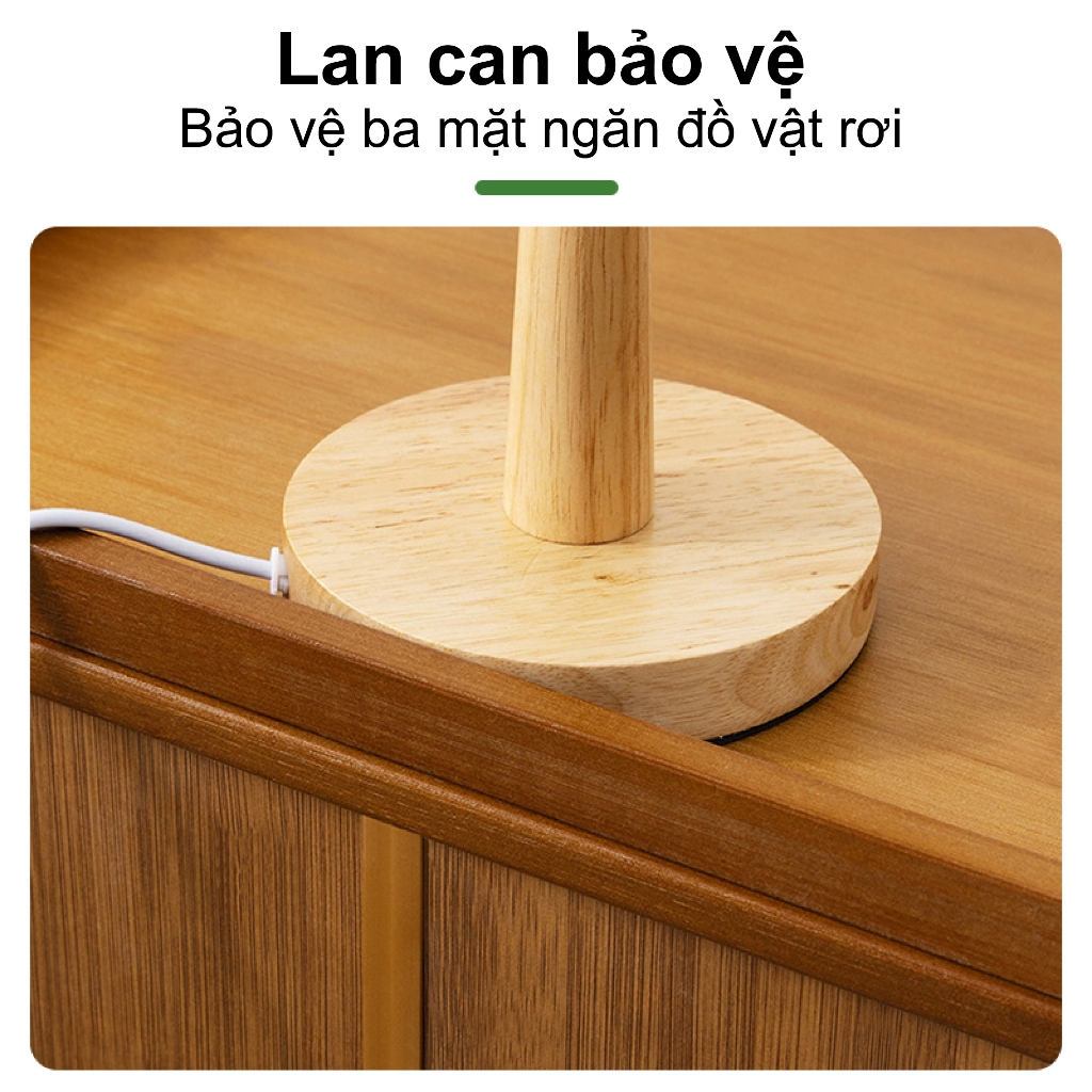 Tủ Đầu Giường  Gỗ Tự Nhiên Màu Sáng Thiết Kế Tối Giản Phong Cách Bắc Âu Kệ Đựng Đồ Phòng Ngủ Góc