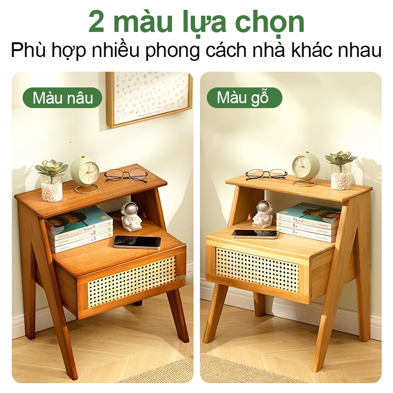Tủ Đầu Giường Đa Năng Thiết Kế Hiện Đại, Vừa Là Tủ Để Đồ Vừa Là Bàn Nhỏ Để Sofa/Phòng Ngủ