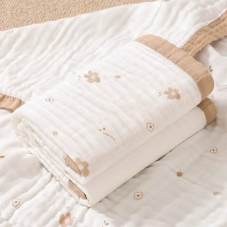 Khăn tắm, chăn đắp xô nhăn có viền 6 lớp kt:110x110cm