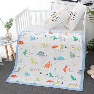 Khăn tắm, chăn đắp xô nhăn có viền 6 lớp kt:110x110cm