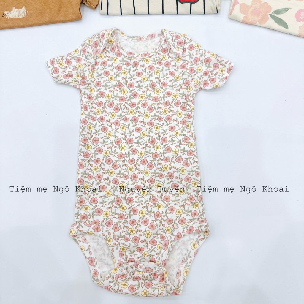 [MD195] 12-18M Bodysuit/áo liền thân ngắn tay Car.ter chất liệu cotton mềm mát cho bé xuất xịn