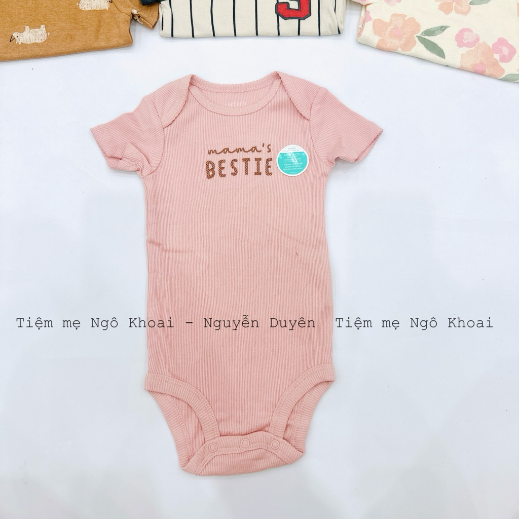 [MD195] 12-18M Bodysuit/áo liền thân ngắn tay Car.ter chất liệu cotton mềm mát cho bé xuất xịn