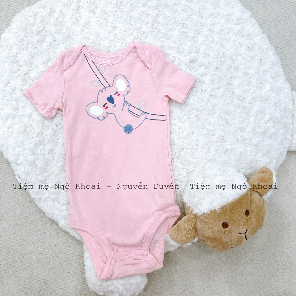 [MD195] 12-18M Bodysuit/áo liền thân ngắn tay Car.ter chất liệu cotton mềm mát cho bé xuất xịn
