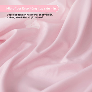 [Giá Sốc] Bộ Drap NIN House Jun 160x200+20cm & 180x200+30cm | Microfiber Mềm Mịn, Thoáng Khí bộ 3 món