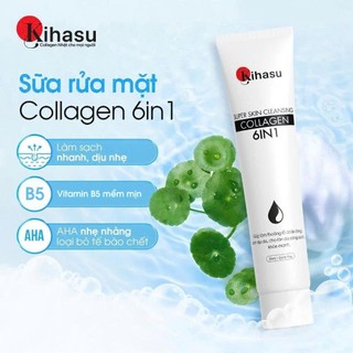Sữa rửa mặt Rau má Kihasu Size Mini 20ml Sạch Sâu Kiềm Dầu Không Khô Da Dùng Cho Da Dầu Nhờn Mụn
