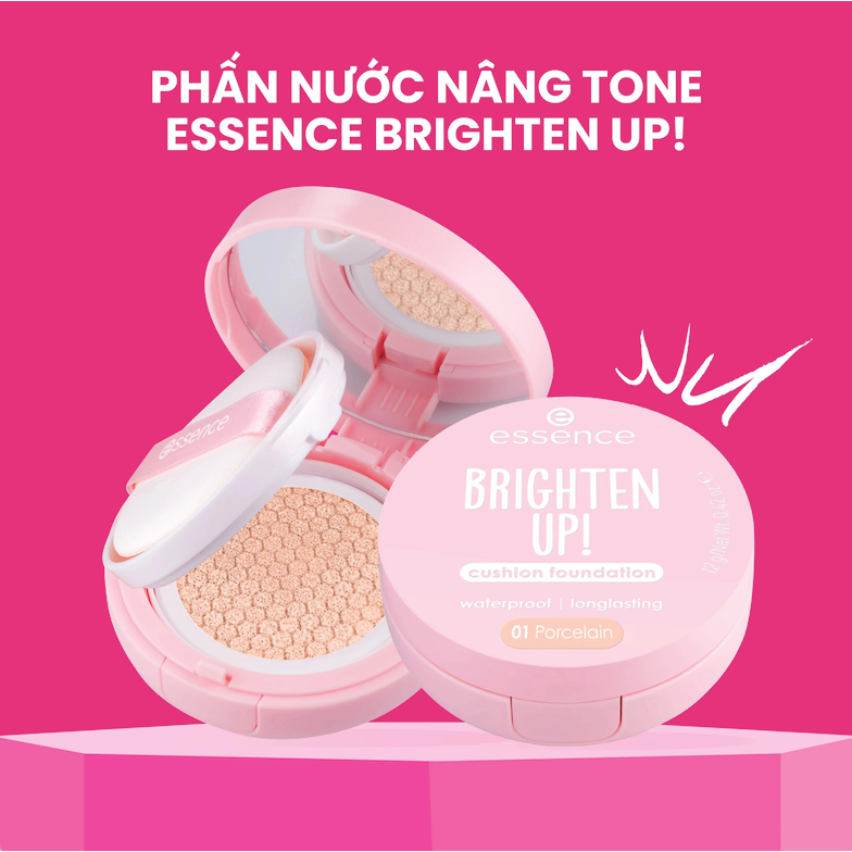 Phấn nước nâng tone ESSENCE Brighten Up cushion foundation (12g)