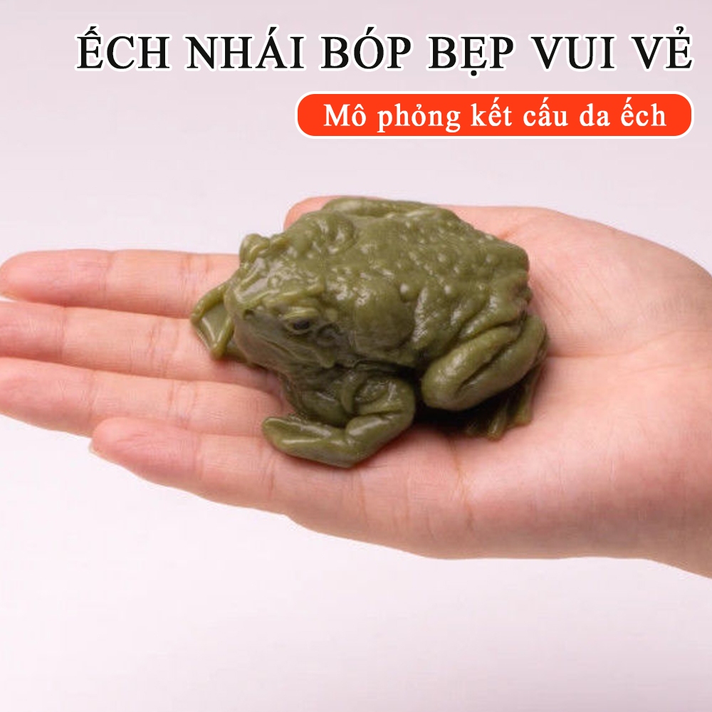 Đồ chơi ép ếch thực tế, Đồ chơi giảm căng thẳng Toad thực tế, Đồ chơi ếch xanh lá cây và vàng cho trẻ em / người lớn