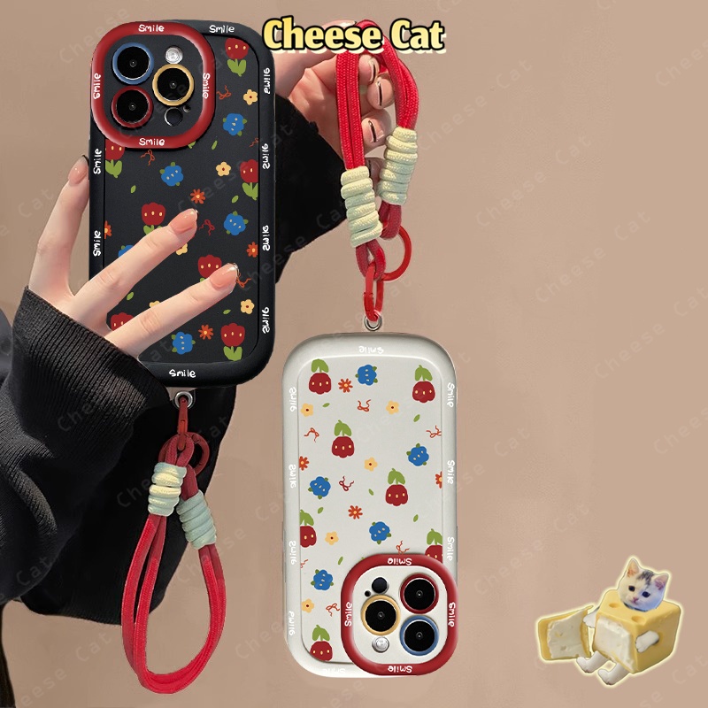 Ốp điện thoại iPhone Nơ Đỏ Hoa Tulip cho iPhone 14 13 12 11 15 16 17 Pro Max/Plus/Air Xs Max XR 7Plus