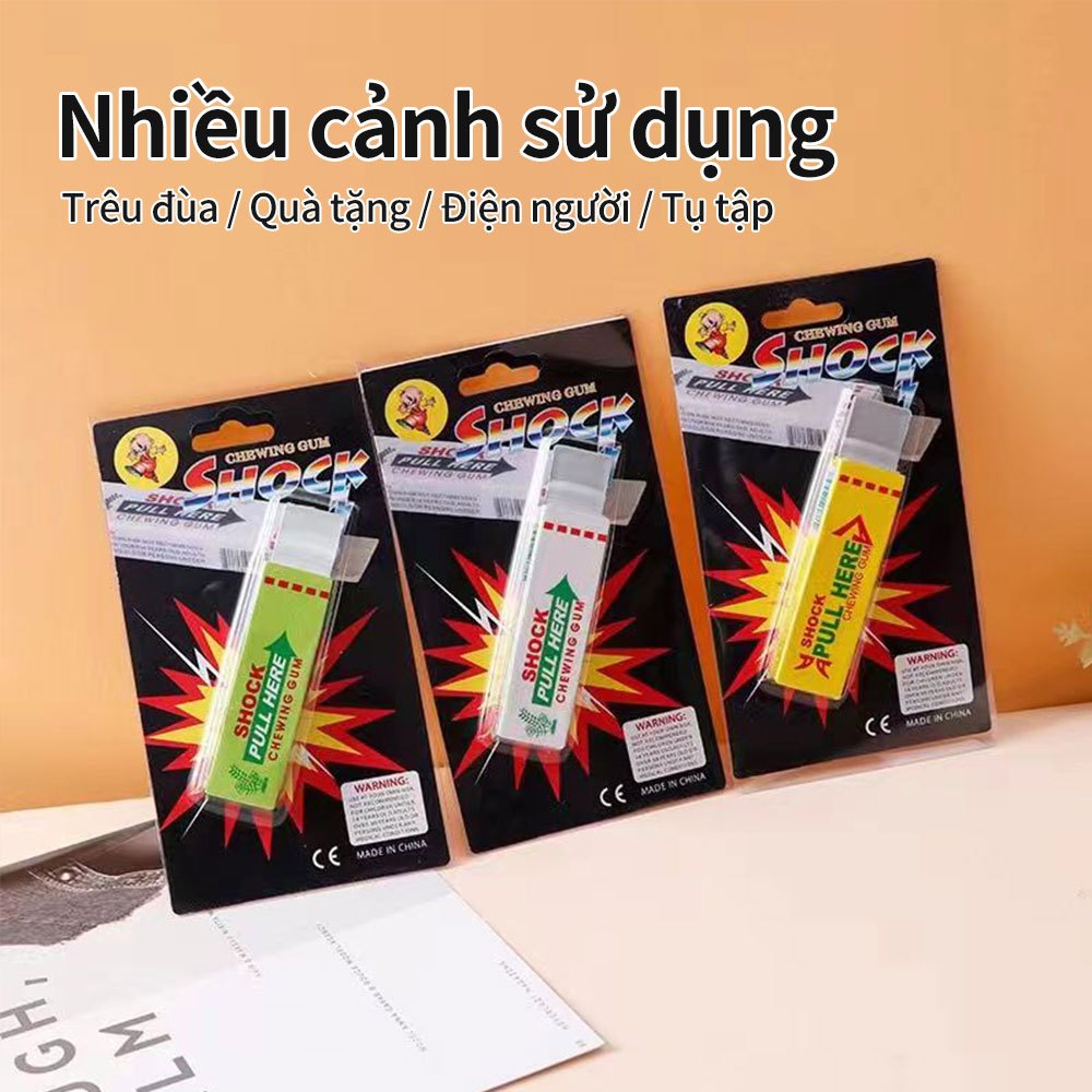Điện sốc Joke nhai kẹo cao su sốc đồ chơi quà tặng Gadget đùa thủ thuật Gag buồn cười màu ngẫu nhiên