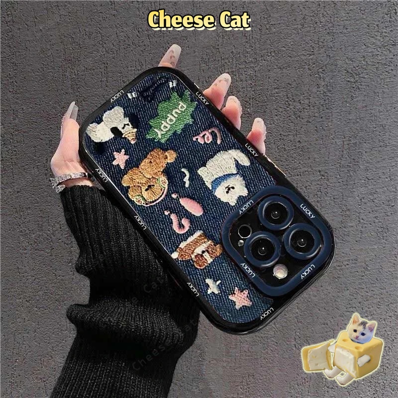 Ốp lưng iPhone hình con chó sơn denim cho iPhone 14 13 12 11 15 16 17 Pro Max/Plus/Air Xs Max XR 7Plus