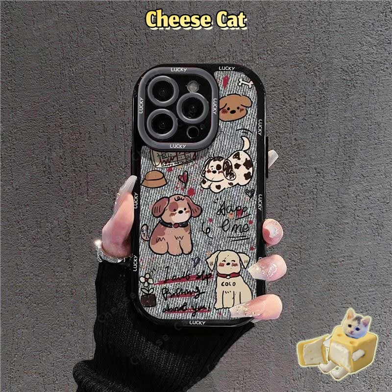 Ốp lưng iPhone hình con chó sơn denim cho iPhone 14 13 12 11 15 16 17 Pro Max/Plus/Air Xs Max XR 7Plus