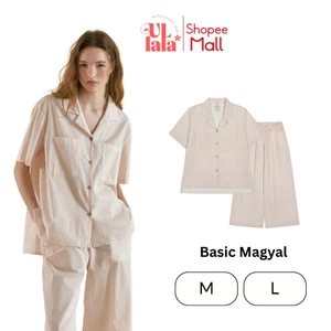 Ullala Pajamas Basic Magyal Bộ ngủ mặc nhà nữ ngắn tay Size M, L